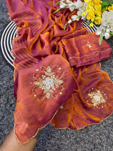 Load image into Gallery viewer, Forbearance Party Wear Soft Silk Handwork Butta Fancy Designer Saree For Wedding