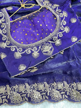 Load image into Gallery viewer, Splendorous Wedding Wear Silk Heavy Embroidery n Sequence Work Fancy Designer Saree With Stitched Blouse