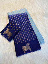 Load image into Gallery viewer, Magnetic Party Wear Pure Viscose Silk Jacquard Weaving Work Rich Pallu Fancy Designer Saree With Blouse Piece