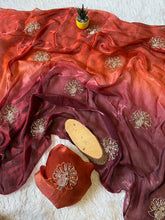 Load image into Gallery viewer, Imaginative Function Wear Pure Soft Silk Beads Sequence n Zari Work Designer Saree With Blouse Piece