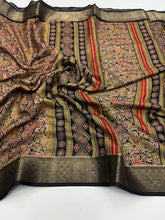 Load image into Gallery viewer, Graceful Festive Wear Pure Soft Silk Print With Jacquard Border Fancy Designer Saree For Women