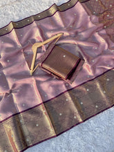 Load image into Gallery viewer, Incredible Wedding Wear Banarasi Soft Silk Handstone Work Stunning Pallu n Jacquard Border Saree With Blouse Piece