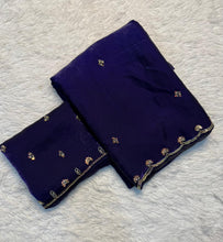 Load image into Gallery viewer, Redolent Festive Wear Silk Handwork Bids n Sequence Work Designer Saree With Blouse Piece