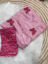 Load image into Gallery viewer, Desiring Function Wear Chinnon Silk Handwork Border Designer Saree With Blouse Piece
