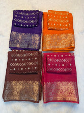 Load image into Gallery viewer, Opulent Festive Wear Viscose Jacquard Weaving Work Fancy Designer Saree With Blouse Piece