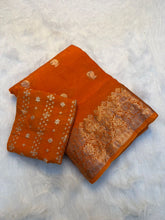 Load image into Gallery viewer, Opulent Festive Wear Viscose Jacquard Weaving Work Fancy Designer Saree With Blouse Piece