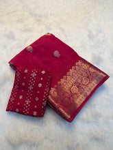 Load image into Gallery viewer, Opulent Festive Wear Viscose Jacquard Weaving Work Fancy Designer Saree With Blouse Piece