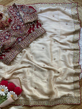 Load image into Gallery viewer, Outstanding Wedding Wear Silk Sequence n Embroidery Work Butti Desginer Saree With Stitched Blouse