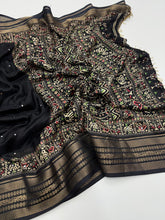 Load image into Gallery viewer, Entrancing Function Wear Pure Soft Silk Jacquard Border n Heavy Mirror Lace Work Rich Pallu Fancy Designer Saree