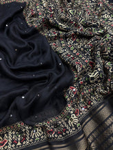 Load image into Gallery viewer, Entrancing Function Wear Pure Soft Silk Jacquard Border n Heavy Mirror Lace Work Rich Pallu Fancy Designer Saree