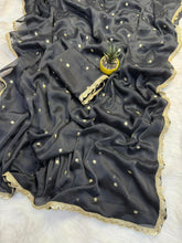 Load image into Gallery viewer, Effervescent Party Wear Pure Soft Rangoli Silk Sequence Work Border Fancy Designer Saree