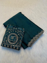 Load image into Gallery viewer, Breathtaking Wedding Wear Pure Soft Rangoli Silk Embroidery Work Saree With Elegant Blouse Piece