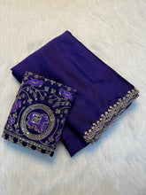 Load image into Gallery viewer, Breathtaking Wedding Wear Pure Soft Rangoli Silk Embroidery Work Saree With Elegant Blouse Piece