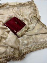 Load image into Gallery viewer, Luxury Wedding Wear Silk Embroidery n Sequence Work Fancy Designer Saree For Women