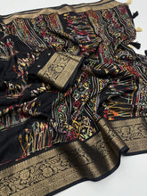 Load image into Gallery viewer, Splendorous Function Wear Pure Silk Printed Rich Pallu n Mirror Work Designer Saree For Women