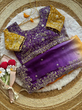 Load image into Gallery viewer, Exuberant Function Wear Soft Silk Heavy Embroidery n Aarco Work Designer Saree With Stitched Blouse