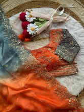 Load image into Gallery viewer, Exuberant Function Wear Soft Silk Heavy Embroidery n Aarco Work Designer Saree With Stitched Blouse