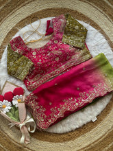 Load image into Gallery viewer, Exuberant Function Wear Soft Silk Heavy Embroidery n Aarco Work Designer Saree With Stitched Blouse
