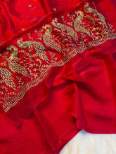 Load image into Gallery viewer, Regal Party Wear Silk Beads Hand Work Saree With Matching Blouse Piece