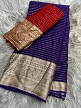 Load image into Gallery viewer, Captivating Festive Wear Pure Viscose Georgette Jacquard Weaving Work Designer Saree