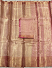 Load image into Gallery viewer, New Party Wear Kanjivaram Silk Jacquard Border Saree With Blouse Piece