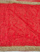Load image into Gallery viewer, Gratifying Function Wear Net Heavy Embroidery Work Fancy Saree
