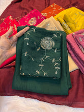 Load image into Gallery viewer, Redolent Festive Wear Rangoli Crush Silk Sequence Work Saree With Blissful Blouse Piece