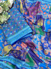 Load image into Gallery viewer, Scrupulous Function Wear Silk Floral Print Original Mirror Work Designer Saree For Women