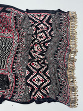 Load image into Gallery viewer, Lassitude Function Wear Pure Satin Silk Ajrak Printed Rich Pallu n Mirror Work Fancy Saree With Blissful Blouse Piece