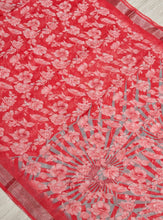 Load image into Gallery viewer, New Function Wear Cotton Print Design Saree With Blouse Piece