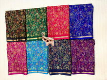 Load image into Gallery viewer, Charming Party Wear Pure Soft Tussar Silk Kashmiri Printed n Rich Pallu Border Fancy Saree With Blouse Piece