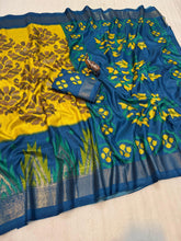 Load image into Gallery viewer, Marvellous Function Wear Pure Soft Viscose Dola Silk Jacquard Border Fancy Saree With Blouse Piece