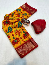 Load image into Gallery viewer, Incredible Function Wear Soft Viscose Dola Crape Silk Jacquard Border Designer Saree With Blouse Piece
