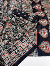 Load image into Gallery viewer, Charismatic Function Wear Pure Satin Silk Ajrak Printed Rich Pallu Designer Saree With Blouse Piece