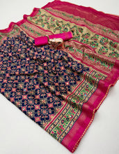 Load image into Gallery viewer, Dazzling Festive Wear Pure Soft Silk Print With Mirror Work Fancy Saree For Women
