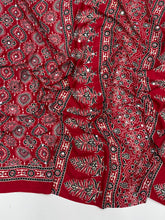 Load image into Gallery viewer, Effervescent Festive Wear Pure Viscose Silk Ajrak Printed Rich Pallu n Mirror Work Designer Saree With Blouse Piece