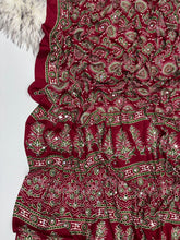 Load image into Gallery viewer, Effervescent Festive Wear Pure Viscose Silk Ajrak Printed Rich Pallu n Mirror Work Designer Saree With Blouse Piece