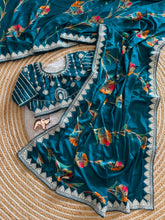 Load image into Gallery viewer, Blossom Festive Wear Pure Soft Silk Embroidery Work Border Designer Saree With Stitched Blouse
