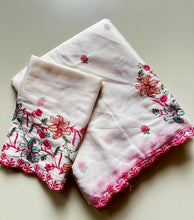 Load image into Gallery viewer, Charismatic Festive Wear Silk Embroidery Sequence Work Designer Saree With Blouse Piece
