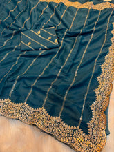 Load image into Gallery viewer, Exquisite Party Wear Soft Georgette Sequence n Embroidery Work Designer Saree For Wedding