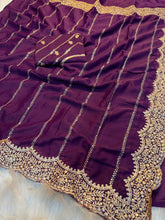 Load image into Gallery viewer, Exquisite Party Wear Soft Georgette Sequence n Embroidery Work Designer Saree For Wedding