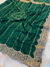 Load image into Gallery viewer, Exquisite Party Wear Soft Georgette Sequence n Embroidery Work Designer Saree For Wedding