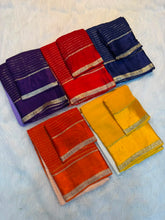 Load image into Gallery viewer, Effervescent Function Wear Pure Viscose Georgette Satin Patta Border Fancy Saree With Blouse Piece
