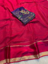 Load image into Gallery viewer, Alverina Festive Wear Pure Viscose Jacquard Weaving Work Fancy Saree With Contrast Blouse Piece