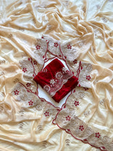 Load image into Gallery viewer, Glorious Festive Wear Rangoli Silk Embroidery Work Fancy Saree With Contrast Blouse Piece