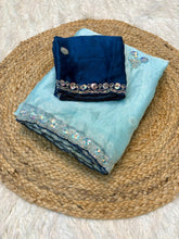 Load image into Gallery viewer, Admirable Function Wear Silk Handwork n Beads Work Designer Saree With Blissful Blouse Piece