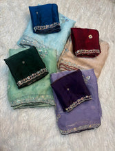 Load image into Gallery viewer, Admirable Function Wear Silk Handwork n Beads Work Designer Saree With Blissful Blouse Piece
