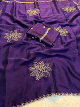 Load image into Gallery viewer, Heritage Festive Wear Soft Rangoli Silk Embroidery n Sequence Work Fancy Saree With Blissful Blouse