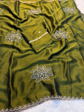 Load image into Gallery viewer, Heritage Festive Wear Soft Rangoli Silk Embroidery n Sequence Work Fancy Saree With Blissful Blouse