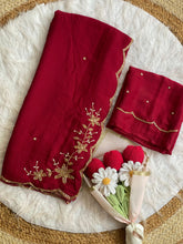 Load image into Gallery viewer, Glamorous Wedding Wear Soft Crush Silk Handwork Butta Fancy Designer Saree For Occasion